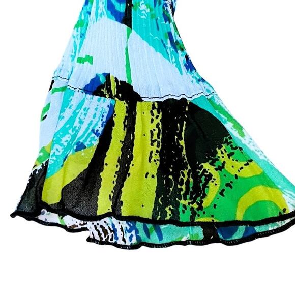 SERENADE Retro 60's 70's Psychedelic Accordion Multicolor Blouse ~ Womens MEDIUM - Picture 6 of 7